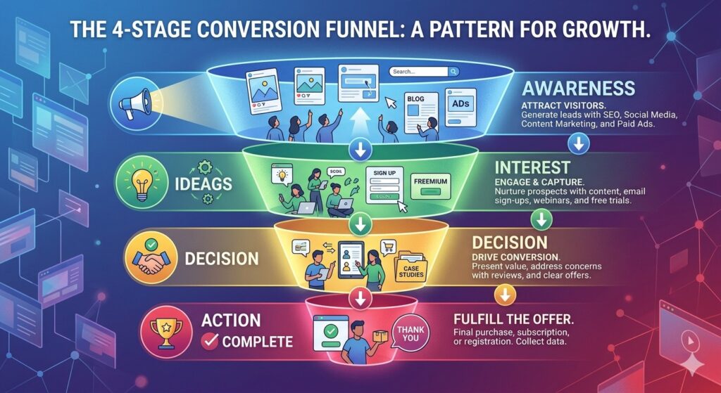 4 stage conversion funnel